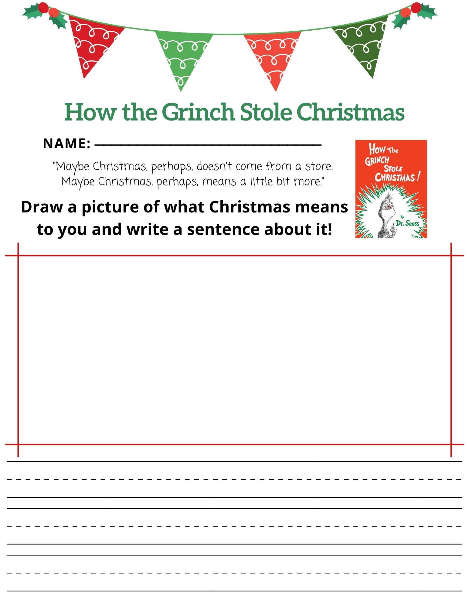 12 Free Christmas Printables Writing Prompts & Copywork The Lead